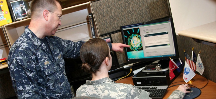 Two active U.S. military members "Ask Watson" separation related questions as they prepare to transition to civilian life.
