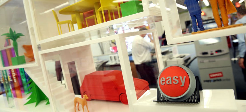 A 3D printing module on display at Staples. The Postal Service's use of 3D printing might not be such an easy fix.