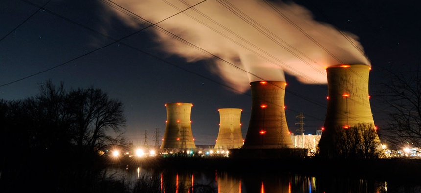 The Three Mile Island nuclear power generating station.