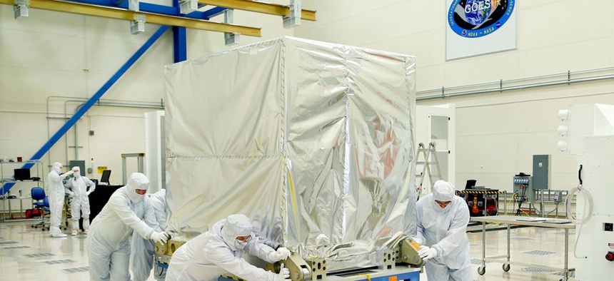 NOAA's GOES-R Advanced Baseline Imager (ABI) instrument arrives at Lockheed Martin’s Littleton, Colorado facility.