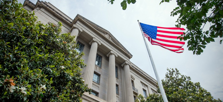 Robert F. Kennedy Department of Justice Building, Friday, June 19, 2015, in Washington.
