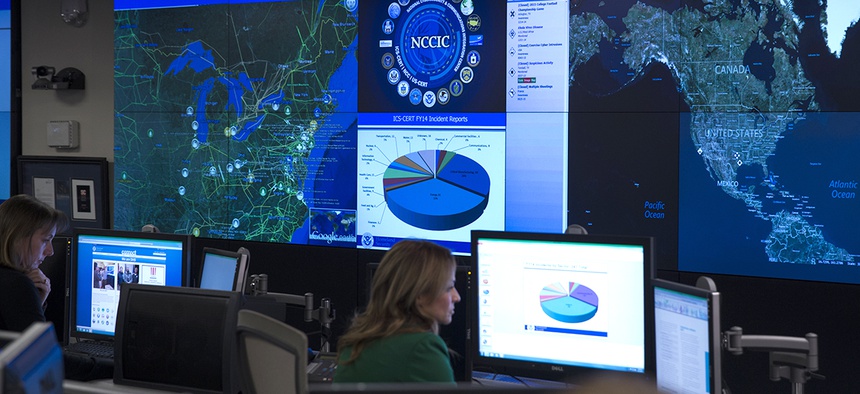 A view of the National Cybersecurity and Communications Integration Center in Arlington, Va., Tuesday, Jan. 13, 2015.