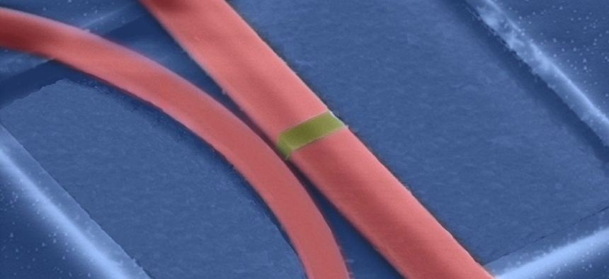 There it is, at about 1 micrometer across.