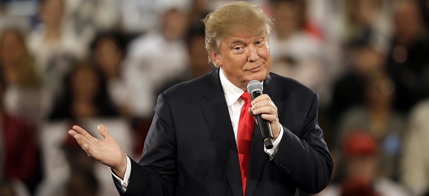 Republican presidential candidate Donald Trump
