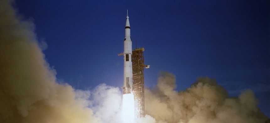 Apollo 8 blastoff, Cape Kennedy, Fla., Dec. 21, 1968.