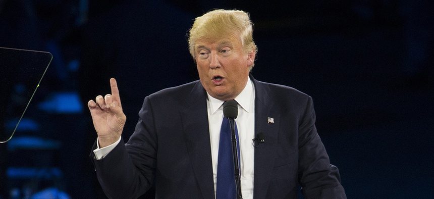 Republican presidential candidate Donald Trump