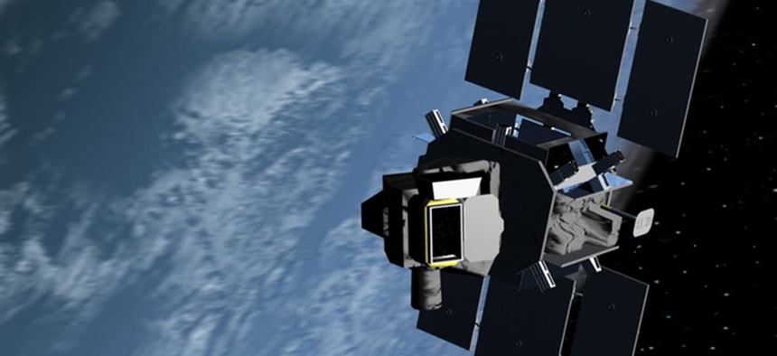 The Air Force's Space Based Space Surveillance satellite keeps tabs on spacecraft and orbiting junk 390 miles up.