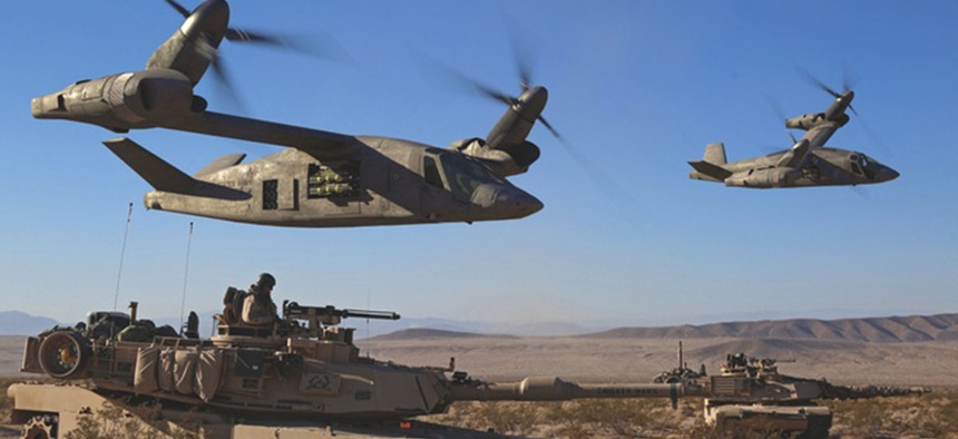 An artist rendition of the Bell V-280 Valor.
