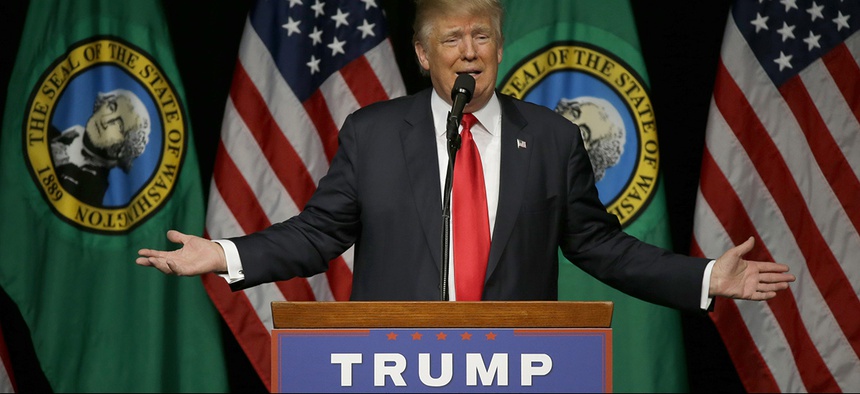Republican presidential candidate Donald Trump