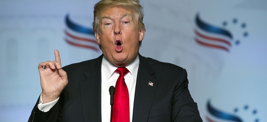 Republican presidential candidate Donald Trump