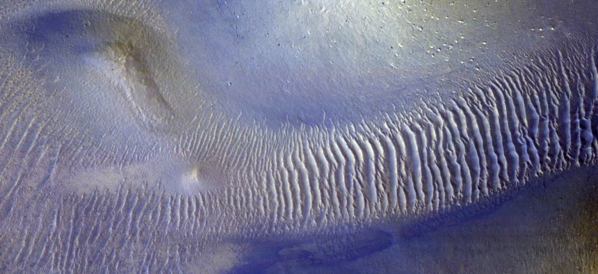 Mini-Chaos Terrain East of Hooke Crater