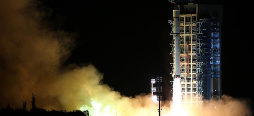 Early Tuesday, Aug. 16, China launched the world's first quantum satellite, pictured here in a photo released by China's state news agency.