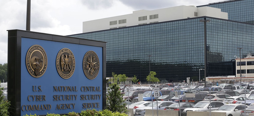 The National Security Administration campus in Fort Meade, Md., where the US Cyber Command is located.