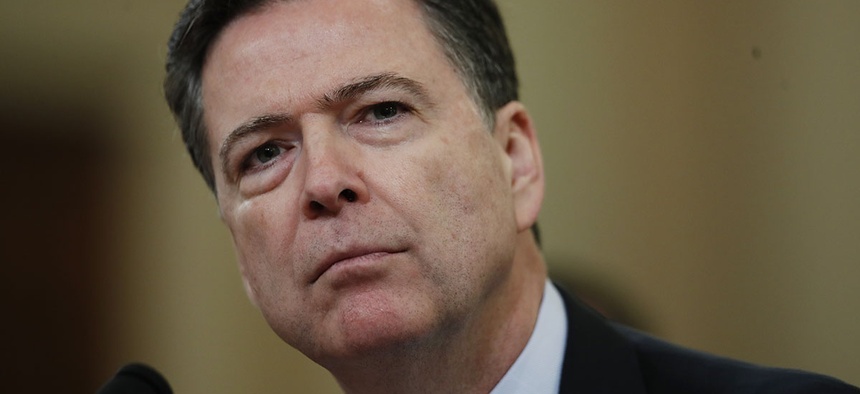 FBI Director James Comey, testifies on Capitol Hill in Washington, Monday, March 20, 2017