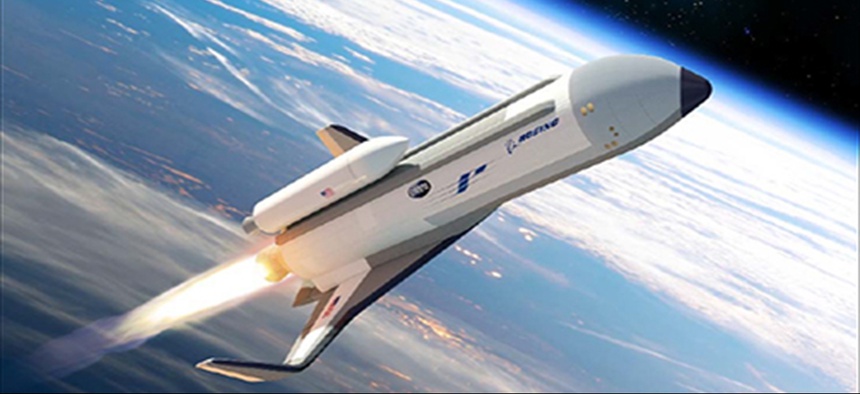 An artist rendering of the XS-1 Spaceplane