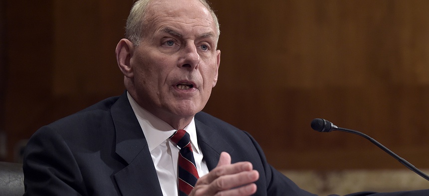 Homeland Security Secretary John Kelly testifies on Capitol Hill in Washington, Thursday, May 25, 2017