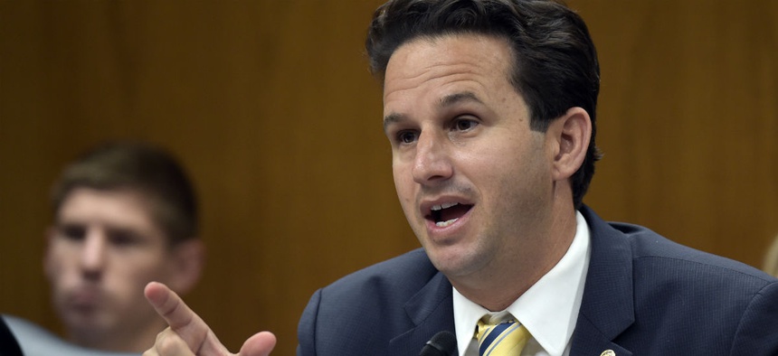 Sen. Brian Schatz at a Senate Appropriations subcommittee hearing on Capitol Hill in Washington in May.