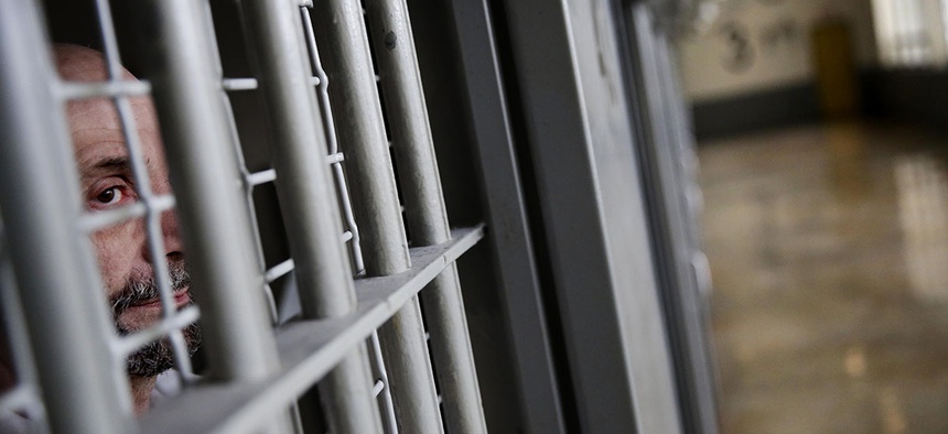 Prisoner Ricky Wheat looks out from his cell at the Georgia Diagnostic and Classification Prison, Tuesday, Dec. 1, 2015, in Jackson, Ga.