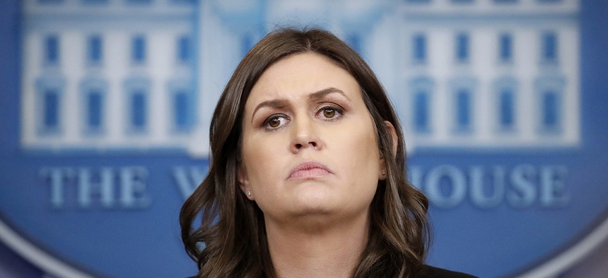 White House press secretary Sarah Huckabee Sanders