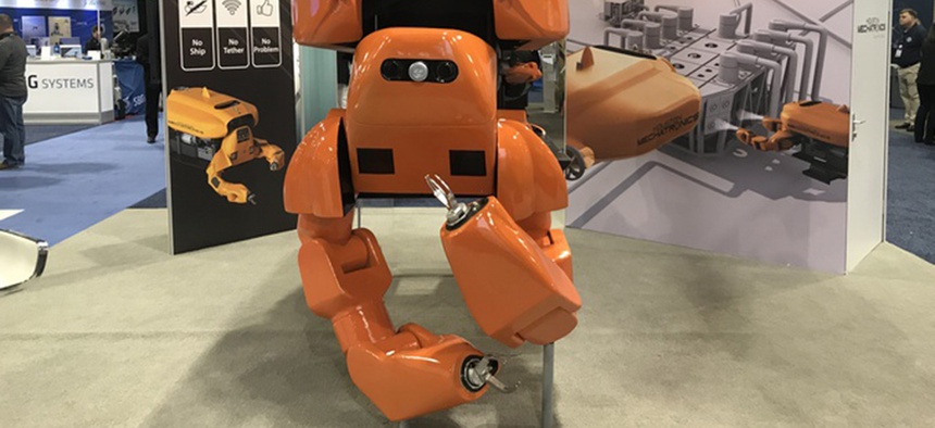 The Aquanaut unmanned underwater vehicle, from Houston Mechatronics revealed on Tuesday, May 1, 2018.