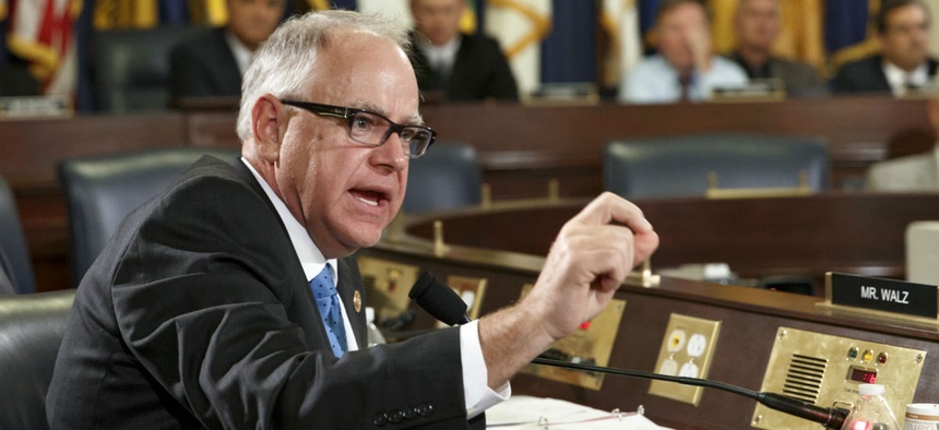 Rep. Tim Walz, D-Minn., questions witnesses at a House Committee on Veterans' Affairs hearing in 2014.