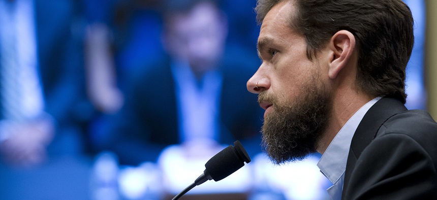 Twitter CEO Jack Dorsey testifies before the House Energy and Commerce Committee on Capitol Hill, Wednesday, Sept. 5, 2018.