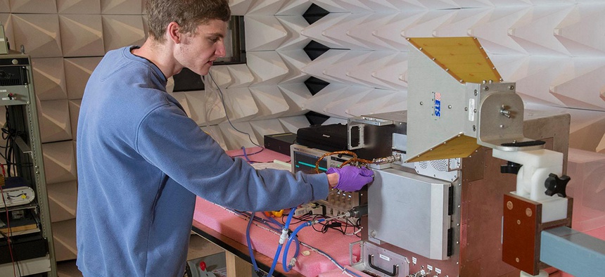 Testing the Refabricator before its trip to the International Space Station.