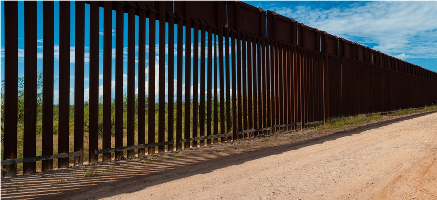 The border of U.S. and Mexico in Arizona.