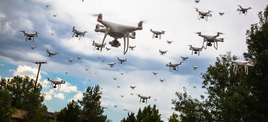 Image result for drone security swarms