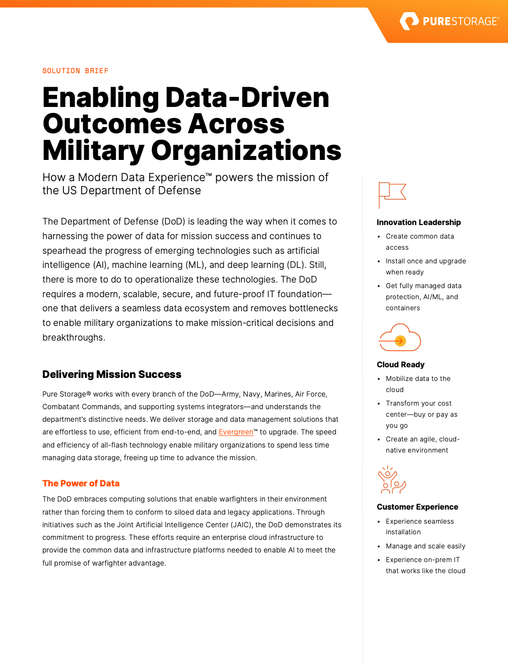 Enabling Data-Driven Outcomes Across Military Organizations