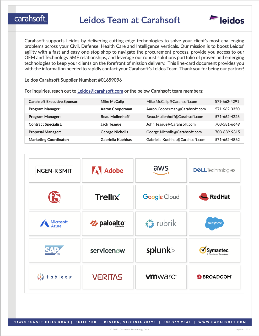 Leidos Team at Carahsoft